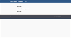 Desktop Screenshot of learnmathtutorials.com
