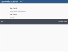 Tablet Screenshot of learnmathtutorials.com
